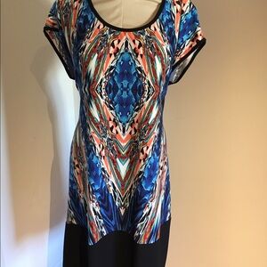 Avenue Multicolor Geometric Midi Dress